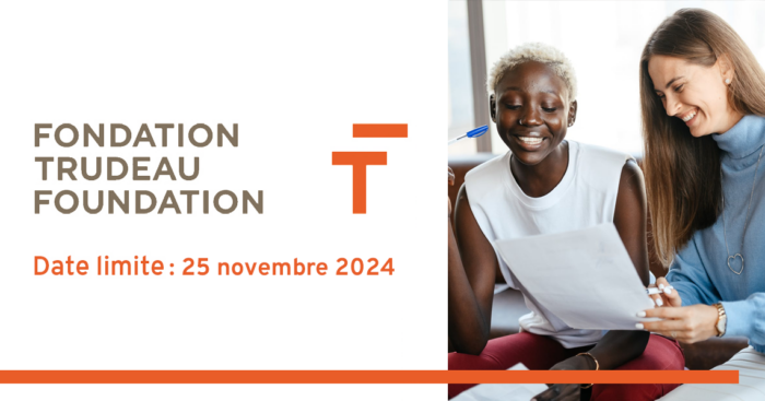 Bourse doctorale de la Fondation Pierre Elliott Trudeau. Date limite: 25 novembre 2024